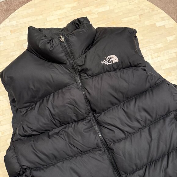 The North Face Vest Mens XL Black Nuptse 700 Down Puffer Insulated Full Zip - Picture 3 of 5